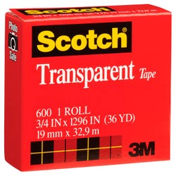 Image for Scotch 600 Transparent Tape, 0.75 x 1296 Inches, Glossy from School Specialty