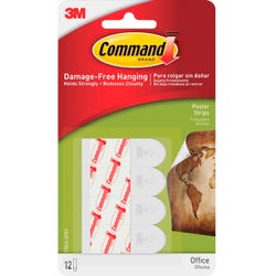 Image for Command Damage-Free Poster Hanging Strip, Small, White, Pack of 12 from School Specialty