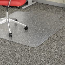 Image for Lorell Economy Chair Mat, 45 x 53 Inches, Wide Lip 25 x 12 Inches, Clear from School Specialty