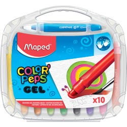 Maped Color'Peps Retractable Gel Watercolor Crayons, Assorted Colors, Set of 10 Item Number 2002355