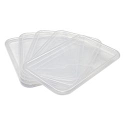 Image for School Smart Storage Tray Lid, 8 x 12-3/8 Inches, Clear, Pack of 5 from School Specialty
