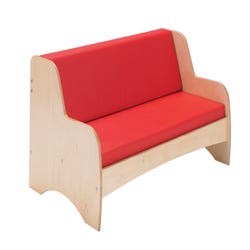 Image for Childcraft Family Living Room Couch, 35-3/4 x 20-1/8 x 20-1/4 Inches, Red from School Specialty