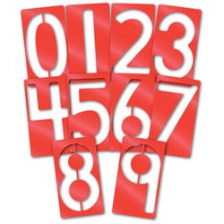 Image for Roylco Big Number Stencils, 5 x 9 Inches, Set of 10 from School Specialty