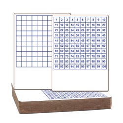 Image for Flipside Math Hundreds Grid Dry Erase Board, Two Sided, 9 x 12 Inches, Pack of 12 from School Specialty