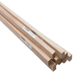Saunders Midwest Balsa Strips, 1/2 x 1/2 x 36 Inches, Pack of 6 2090776