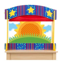 Image for Melissa & Doug Colorful Wooden Tabletop Puppet Theater from School Specialty