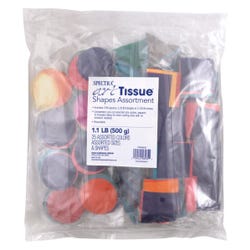 Spectra Bleeding Tissue Shapes Assortment, 25 Assorted Colors, Assorted Sizes & Shapes, 500 grams Item Number 2088688