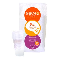Image for Disposoware Plastic Cups, 9 oz, Clear, Pack of 960 from School Specialty