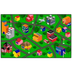 Image for Childcraft ABC Furnishings Zoom Around Town Carpet, 5 x 8 Feet, Primary from School Specialty