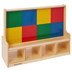 Image for Childcraft Dual-Sided Building-Brick Activity Center, PreK Grids, 39-1/2 x 14-1/4 x 30 Inches from School Specialty