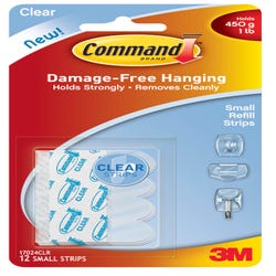 Image for Command Refill Strip, Small, .5 lb, Clear, Pack of 12 from School Specialty