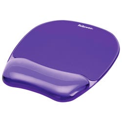 Image for Fellowes Crystals Gel Mouse Pad with Wrist Rest, Purple from School Specialty