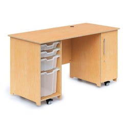 Image for Whitney Brothers Teachers Desk 57-3/4 x 26 x 31 Inches from School Specialty