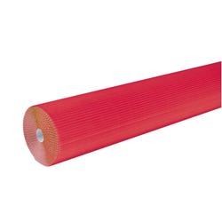 Image for Corobuff Solid Color Corrugated Paper Roll, 48 Inches x 25 Feet, Flame Red from School Specialty