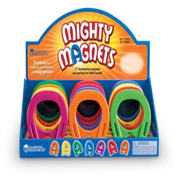 Image for Frey Scientific Mighty Horseshoe Magnets, Assorted Colors, Set of 12 from School Specialty