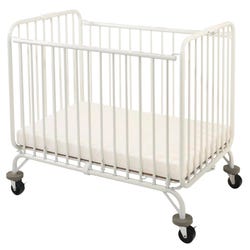 Image for L.A. Baby Folding Crib, White, 39-1/4 x 24-1/4 x 37-1/2 Inches from School Specialty