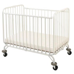 Image for L.A. Baby Folding Crib, White, 39-1/4 x 24-1/4 x 37-1/2 Inches from School Specialty