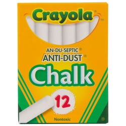Image for Crayola Chalkboard Chalk, White, Pack of 12 from School Specialty