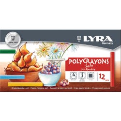 Lyra Polycrayons Soft Pastels, Assorted Colors, Set of 12 Item Number 1430637