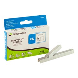 Image for Surebonder Number 4 Heavy Duty 3/8 Inch Narrow Crown Staples, Pack of 1250 from School Specialty
