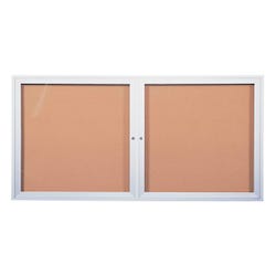 United Visual Products Enclosed Outdoor Cork Board, Item Number 1304516