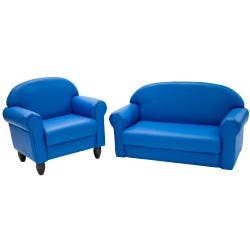 Image for Children’s Factory As We Grow Sofa and Chair Set, Primary Blue from School Specialty