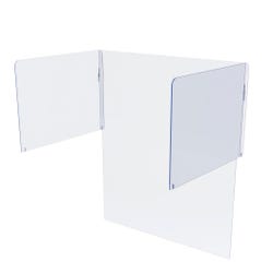 Image for Foundations CareShield 3-Sided Plexiglass Barrier System, 38-1/4 x 26-3/8 x 42-1/8 Inches, Set of 2 from School Specialty
