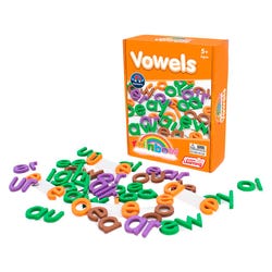 Junior Learning Rainbow Vowels, Print, 28 Pieces Item Number 2040977