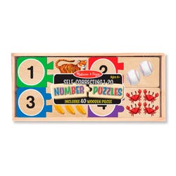 Image for Melissa & Doug Self-Correcting Number Puzzles, 40 Pieces with Storage Box from School Specialty