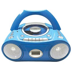 Image for HamiltonBuhl MPC-5050 Portable Boombox with Built-in Bluetooth/CD/Cassette, Blue from School Specialty