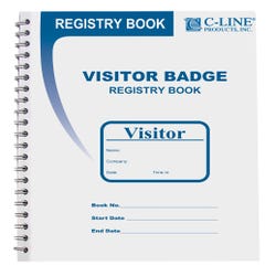 Image for C-Line Visitor Badges With Registry Log from School Specialty