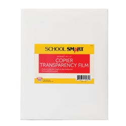 School Smart Copier Transparency Film with Sensing Strip, 8-1/2 x 11 Inches, Clear, Pack of 100 Item Number 079881