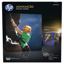 Image for HP Advanced Glossy Photo Paper, 5 x 7 Inches, 10.5 mil, 66 lb, White, 60 Sheets from School Specialty