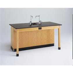 Image for Diversified Woodcrafts Forward Vision III 2 Student Workstation, 68 x 36 x 36 Inches, Sink, Phenolic Resin Top from School Specialty