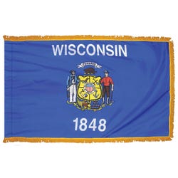 Image for Annin Nylon Wisconsin Indoor State Flag, 3 X 5 ft from School Specialty