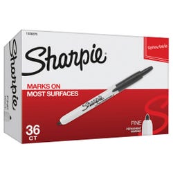 Image for Sharpie Fine Point Permanent Marker Value Pack, Black, Pack of 36 from School Specialty
