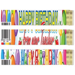 Image for Musgrave Pencil Co. Happy Birthday From Teacher Pencils, Pack of 12 from School Specialty