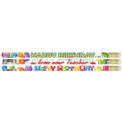 Image for Musgrave Pencil Co. Happy Birthday From Teacher Pencils, Pack of 12 from School Specialty