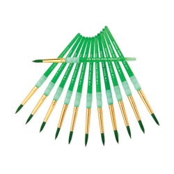 Image for Royal & Langnickel Big Kids Choice Brush Packs, Round Type , Short Handle, Size 8, Pack of 12 from School Specialty