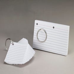 Image for Oxford Just Flip it Punched Perforated Ruled Index Cards, 3 x 5 Inches, White, Pack of 75 from School Specialty