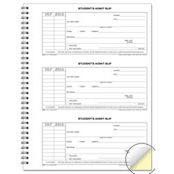 Image for Hammond & Stephens Student Admit Book, 8-1/2 x 11 Inches, White, Canary from School Specialty