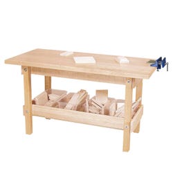 Image for Wood Designs Workbench with Vise Work Pieces, 24 X 44 X 20 in from School Specialty