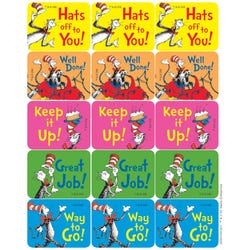 Image for Eureka Dr. Seuss Cat in the Hat Stickers, Pack of 120 from School Specialty