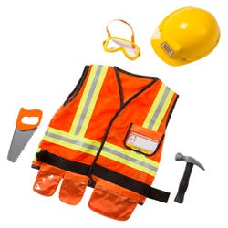 Image for Melissa & Doug Construction Worker Clothing, Ages 3 to 6, Orange, 5 Piece Set from School Specialty