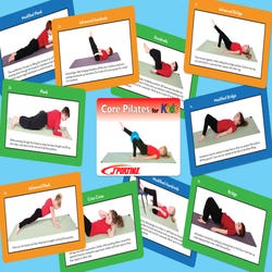 Image for Sportime Core Pilates for Kids Exercise Cards, 3-1/2 x 5 Inches, Set of 56 from School Specialty