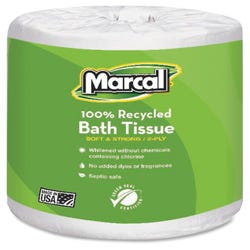 Image for Marcal Small Steps Embossed Toilet Paper, 336 Sheets per Roll, 2-Ply, White, Pack of 48 from School Specialty