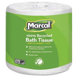 Image for Marcal Small Steps Embossed Toilet Paper, 336 Sheets per Roll, 2-Ply, White, Pack of 48 from School Specialty