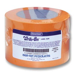 Image for Scienceware Write-On Label Tape, 3/4 in X 40 yd, Orange, Pack of 4 from School Specialty