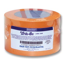 Scienceware Write-On Label Tape, 3/4 in X 40 yd, Orange, Pack of 4 1475774
