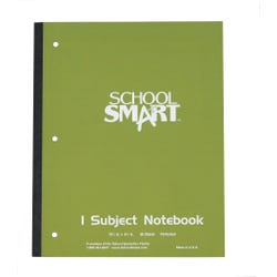 School Smart Wireless Notebook, 1 Subject, Wide Ruled, 8 x 10-1/2 Inches, 50 Sheets, Assorted Colors 085316